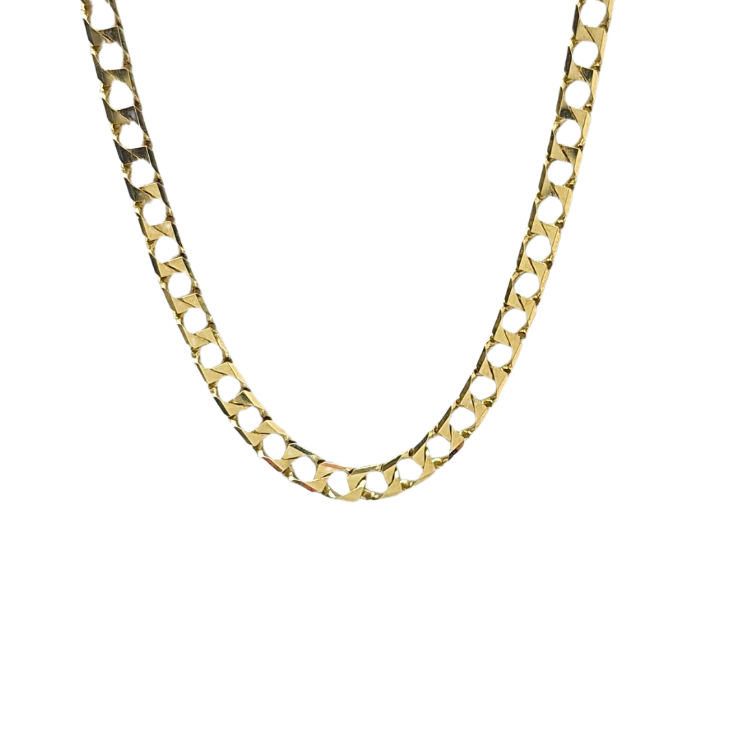 9ct Yellow Gold Curb Chain 20"