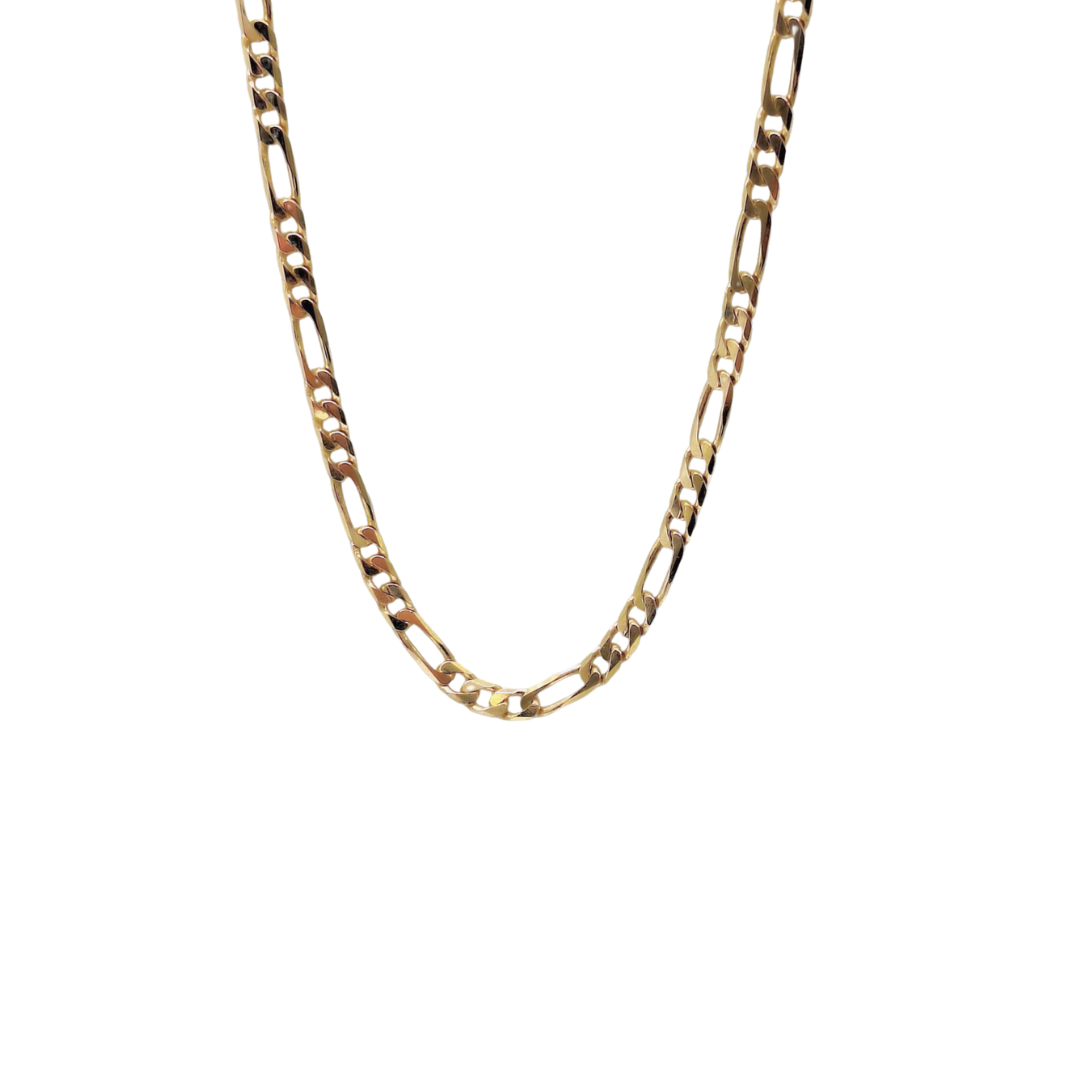 9ct Yellow Gold Figaro Chain 24"