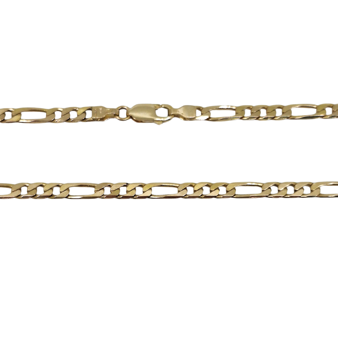 9ct Yellow Gold Figaro Chain 24"
