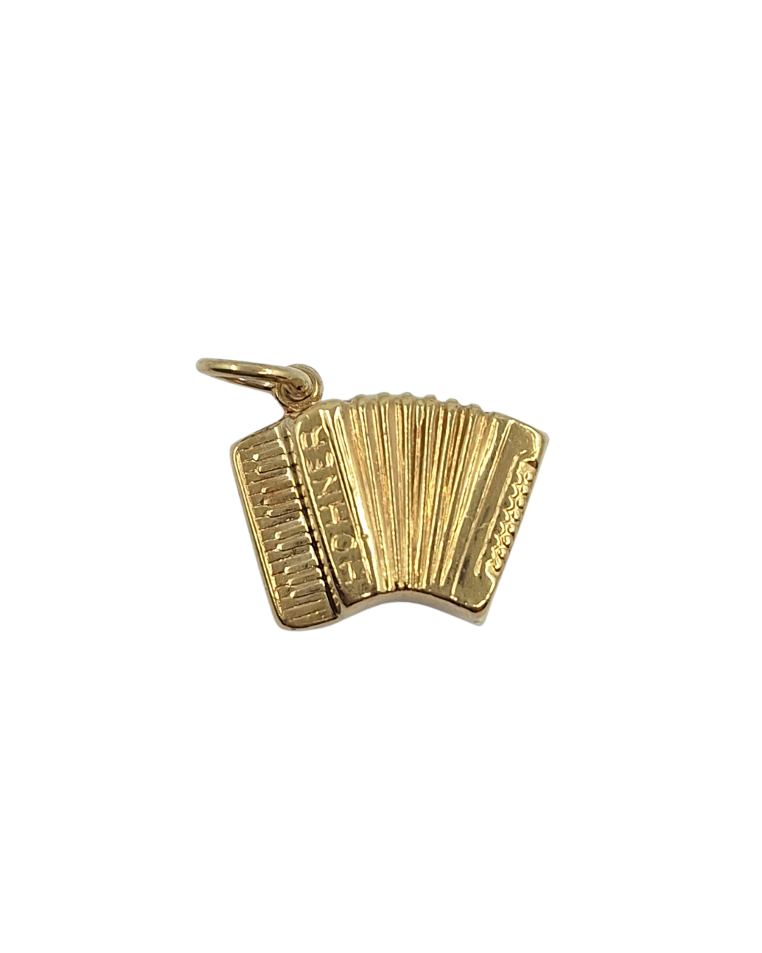 9ct Yellow Gold Hollow Accordion Charm