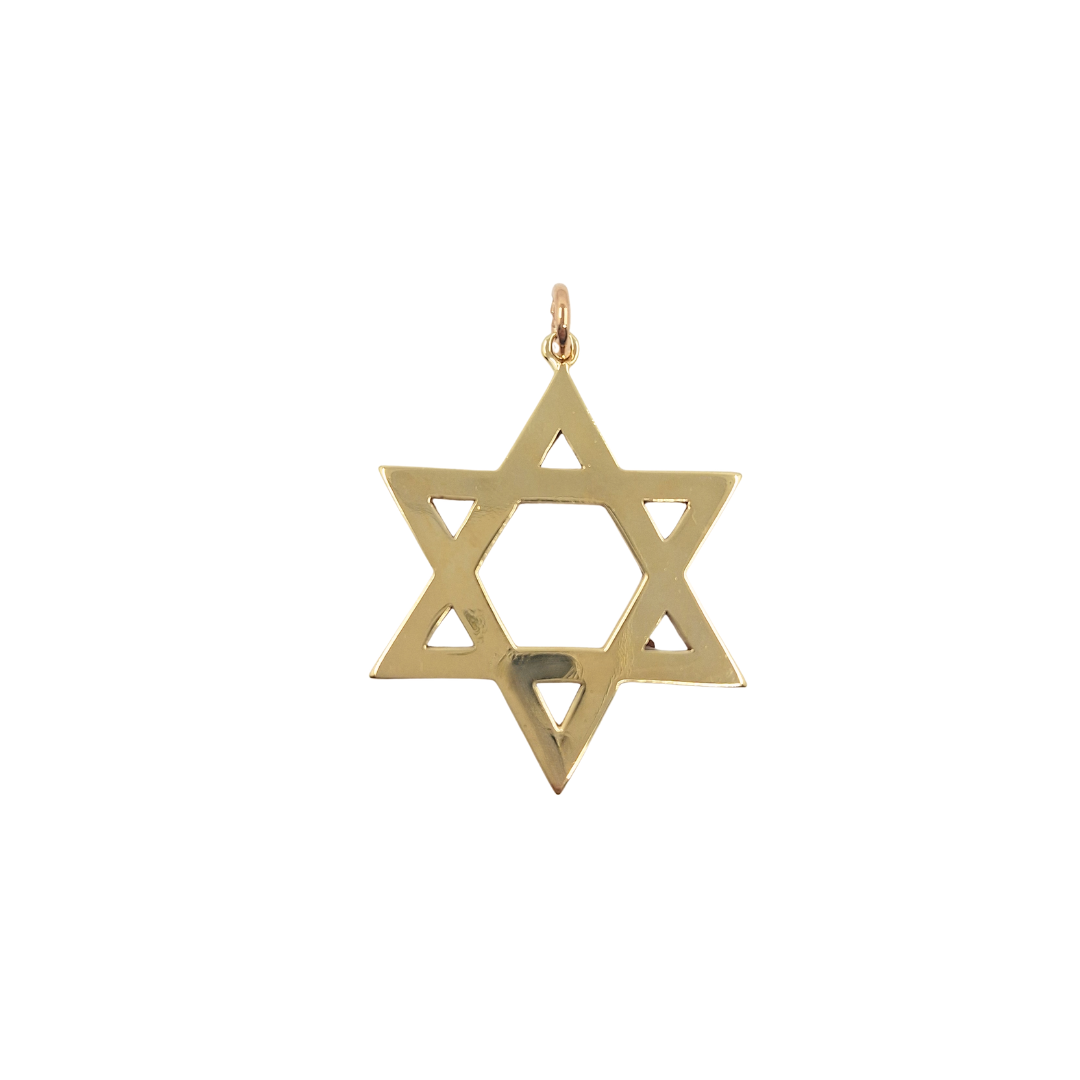 9ct Yellow Gold Star Of David Pendant