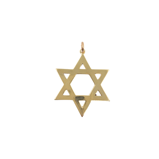 9ct Yellow Gold Star Of David Pendant