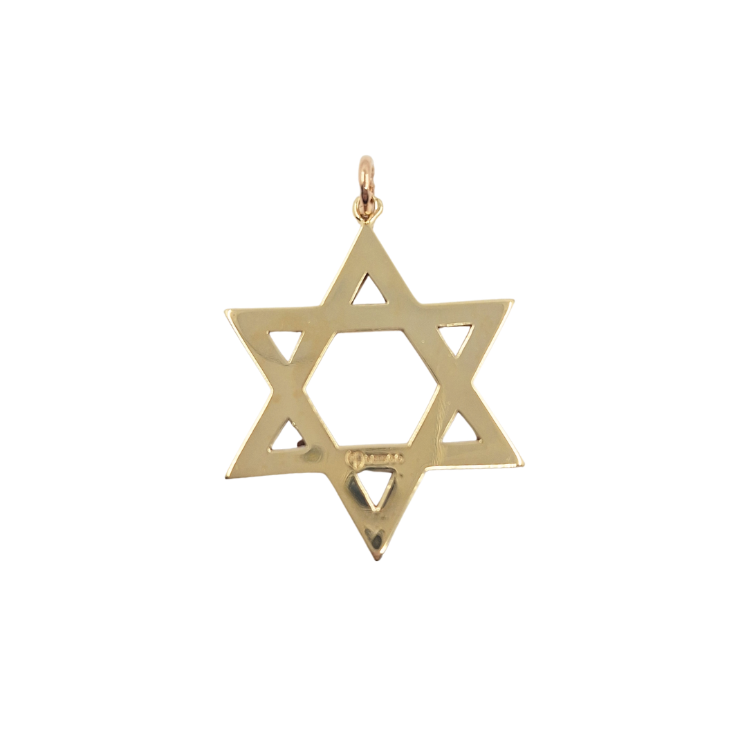 9ct Yellow Gold Star Of David Pendant