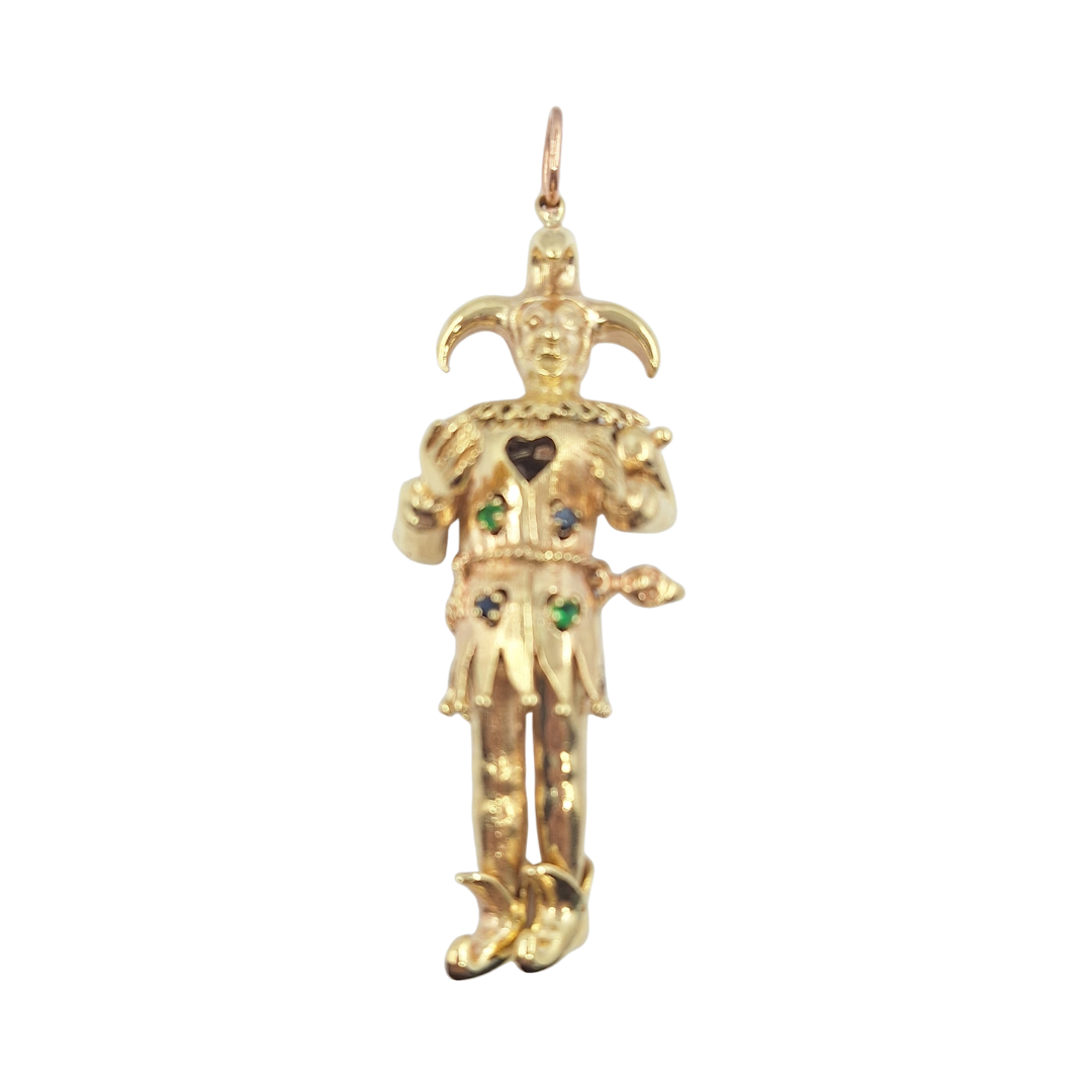 9ct Yellow Gold Joker Pendant