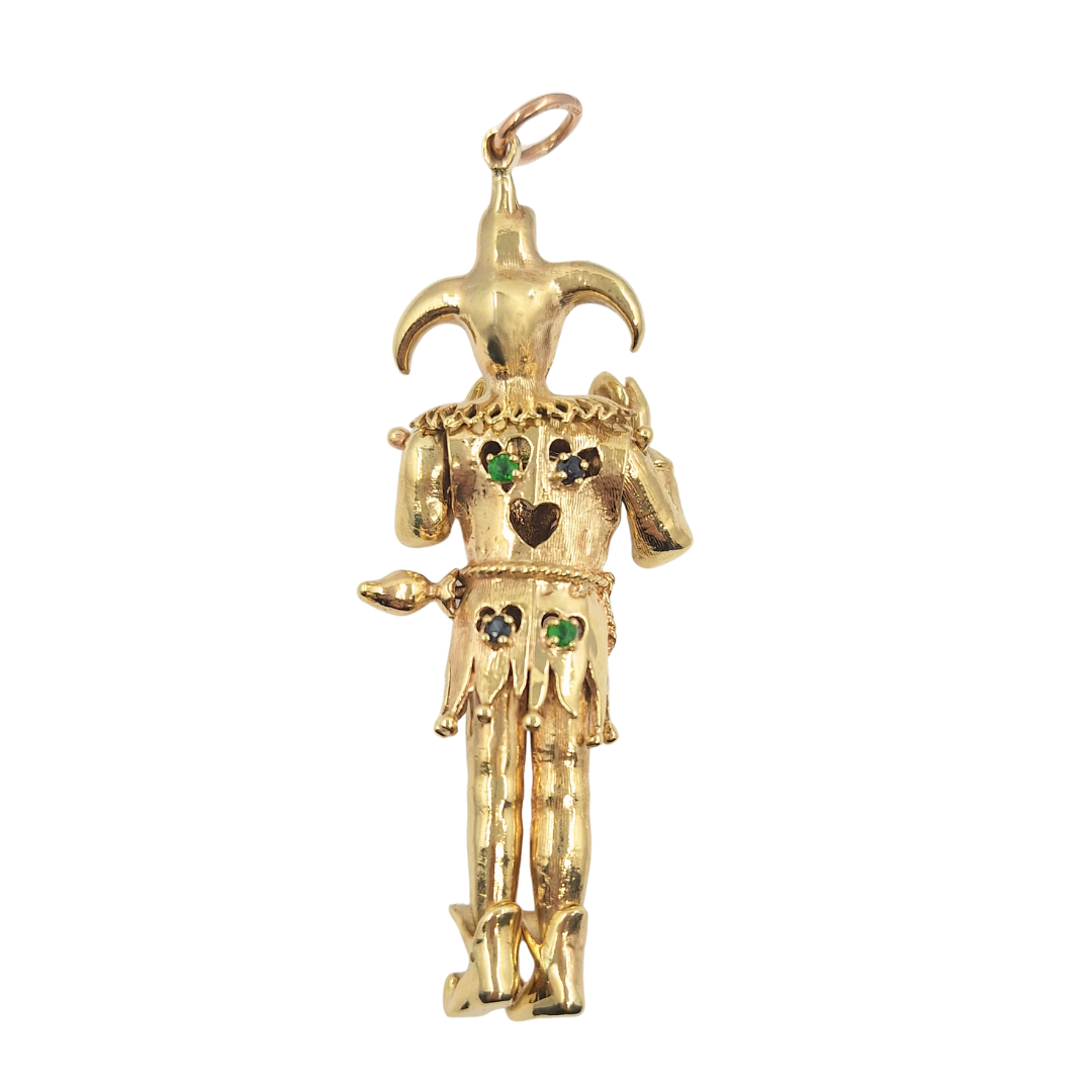 9ct Yellow Gold Joker Pendant
