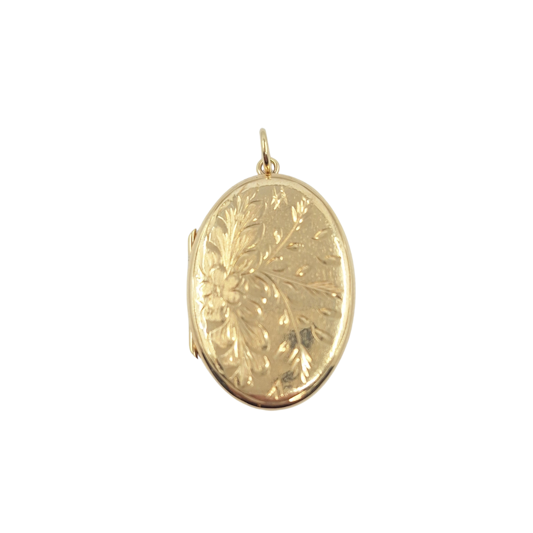 9ct Yellow Gold Oval Patterned Locket