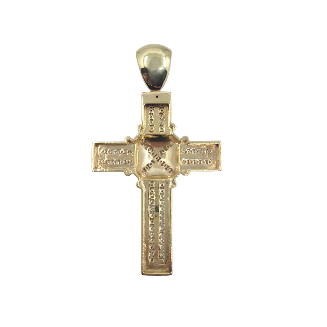 9ct Yellow Gold Cz Cross Pendant