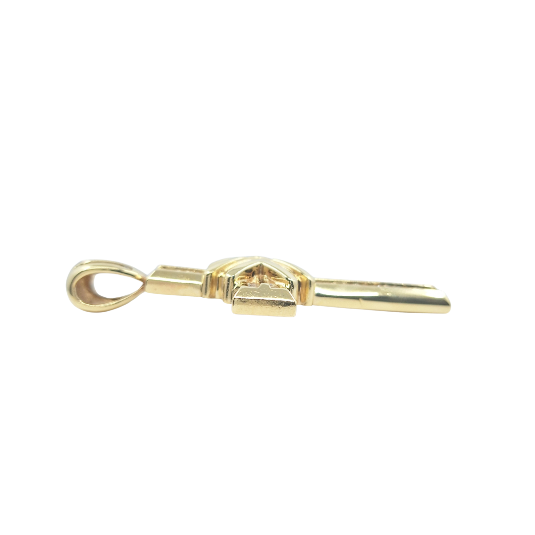9ct Yellow Gold Cz Cross Pendant