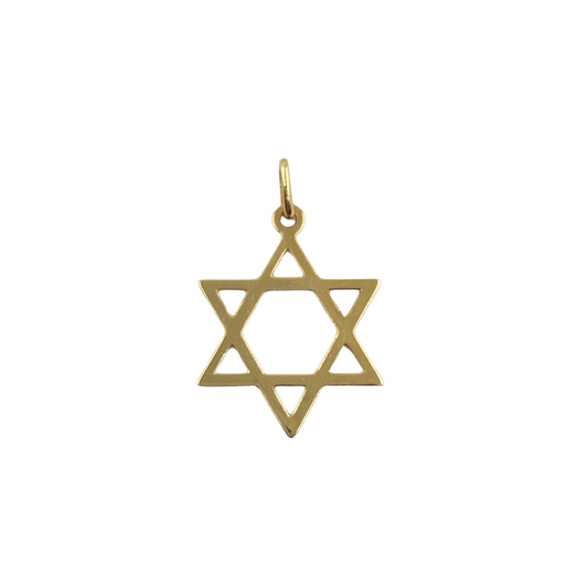 9ct Yellow Gold Star Of David Pendant