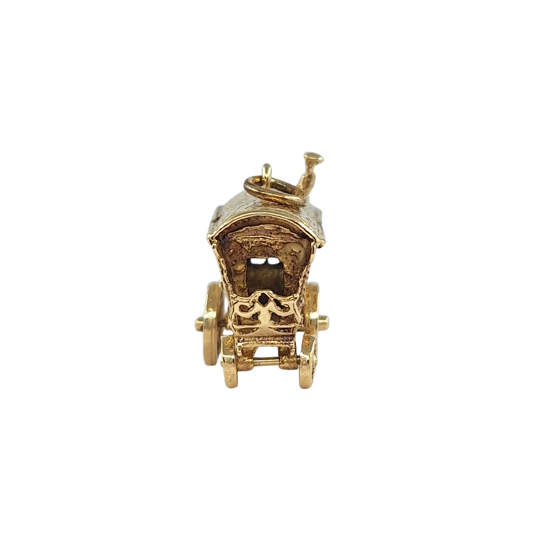 9ct Yellow Gold Gypsy Caravan Charm