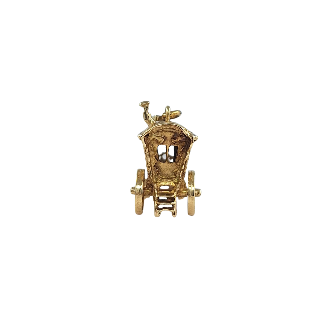 9ct Yellow Gold Gypsy Caravan Charm