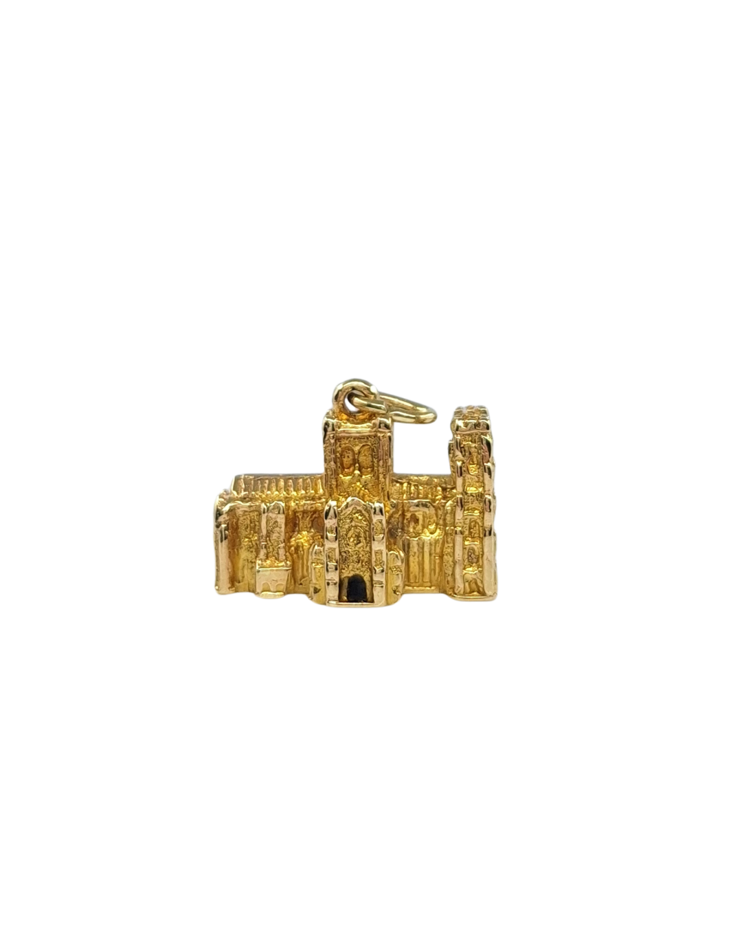 9ct Yellow Gold Solid Church Charm