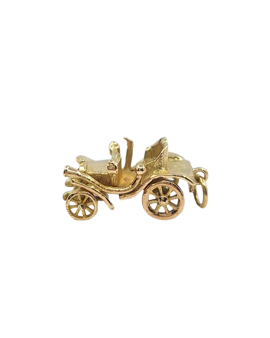 9ct Yellow Gold Classic Car Charm With Moving Wheels