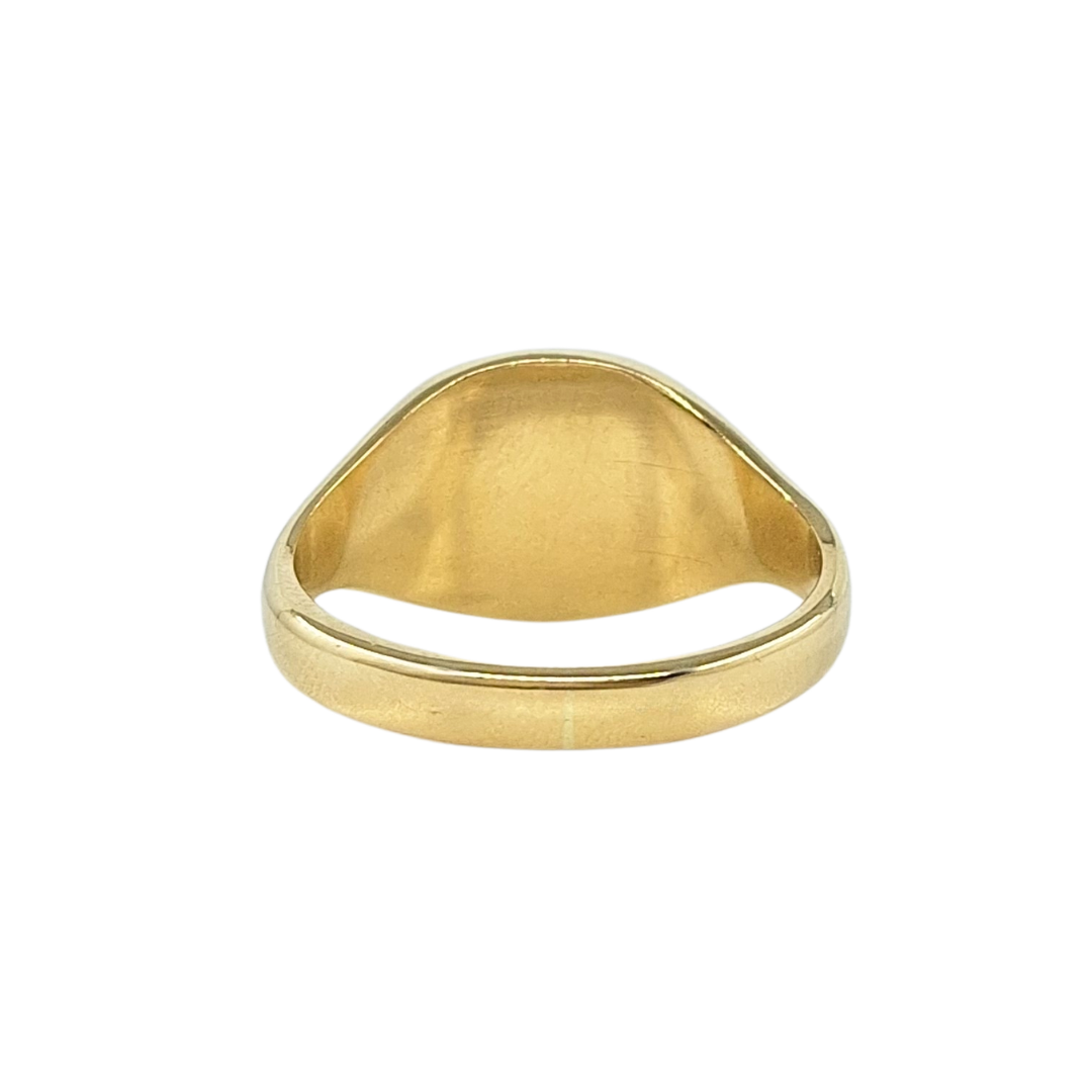 9ct Bi-Colour Square Signet Ring