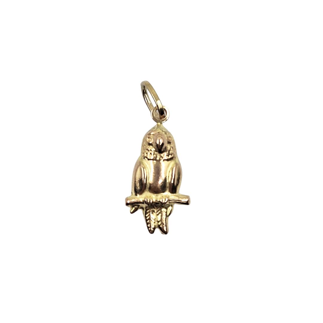 9ct Yellow Gold Hollow Budgie Charm