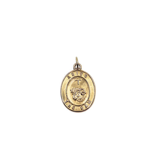 9ct Yellow Gold Aries Charm