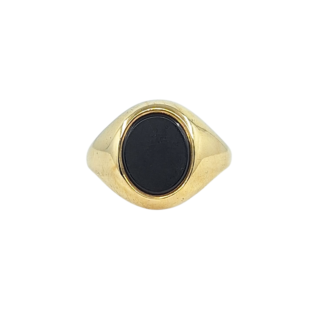 9ct Yellow Gold Onyx Signet Ring