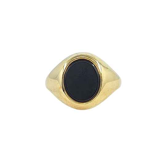 9ct Yellow Gold Onyx Signet Ring