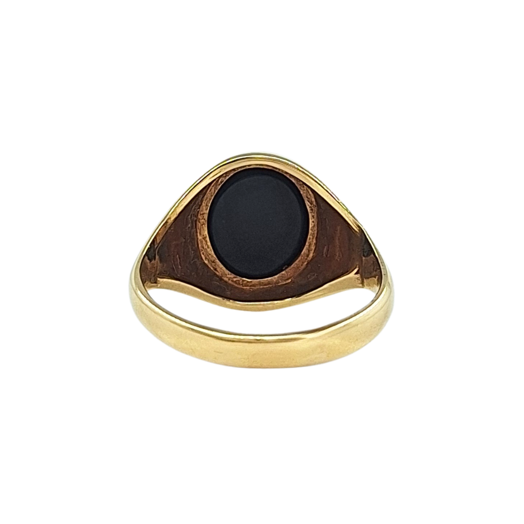9ct Yellow Gold Onyx Signet Ring