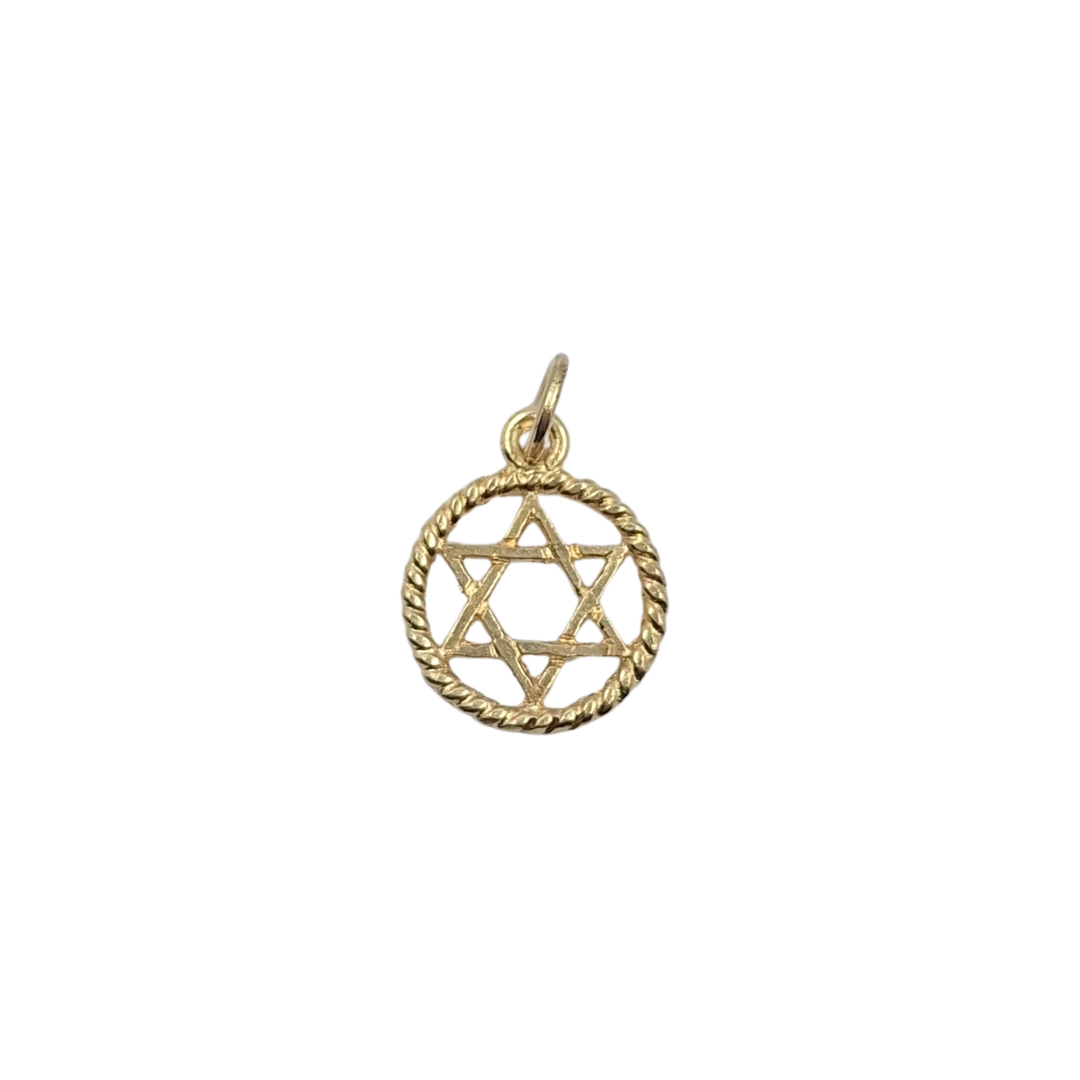 9ct Yellow Gold Star Of David Charm
