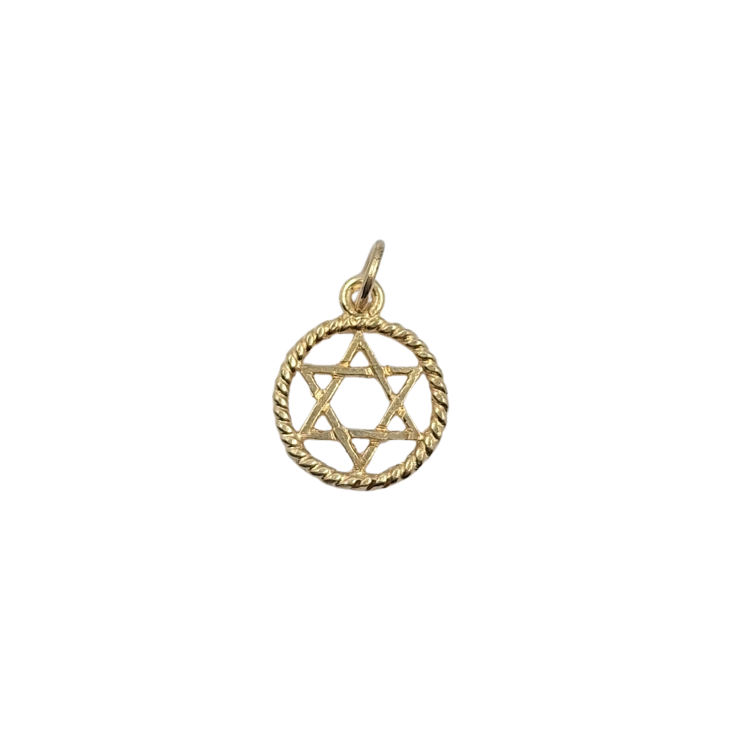 9ct Yellow Gold Star Of David Charm