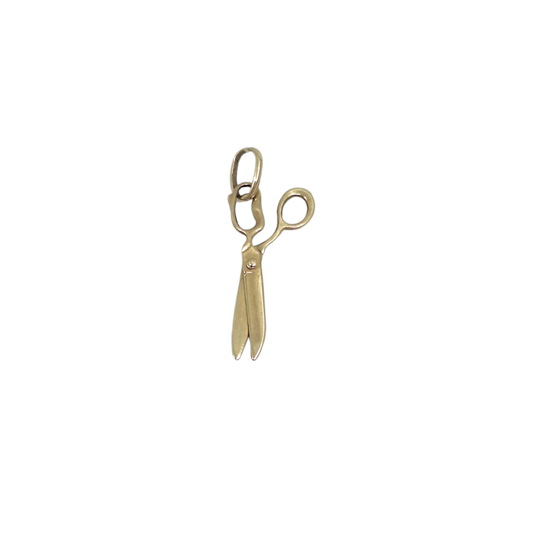 9ct Yellow Gold Scissors Charm