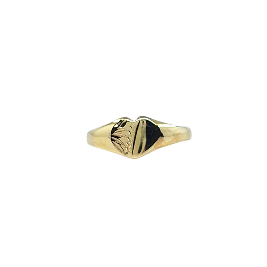 9ct Yellow Gold Childs Heart Signet Ring