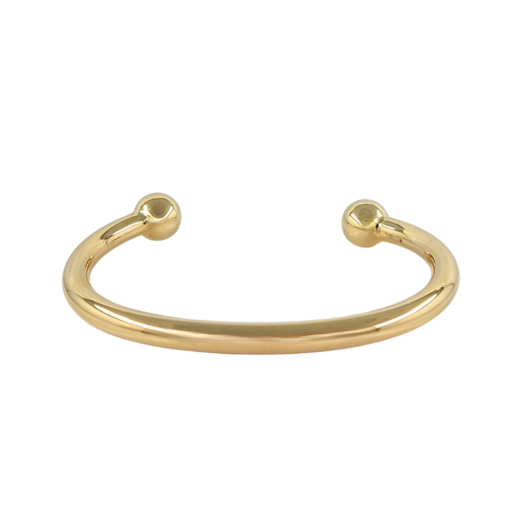 9ct Yellow Gold Solid Torque Bangle