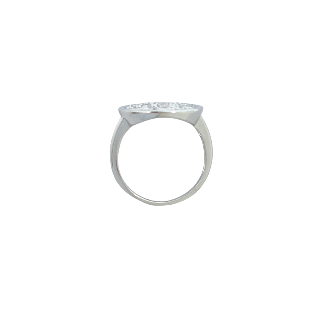 Silver CZ Tree of Life Ring
