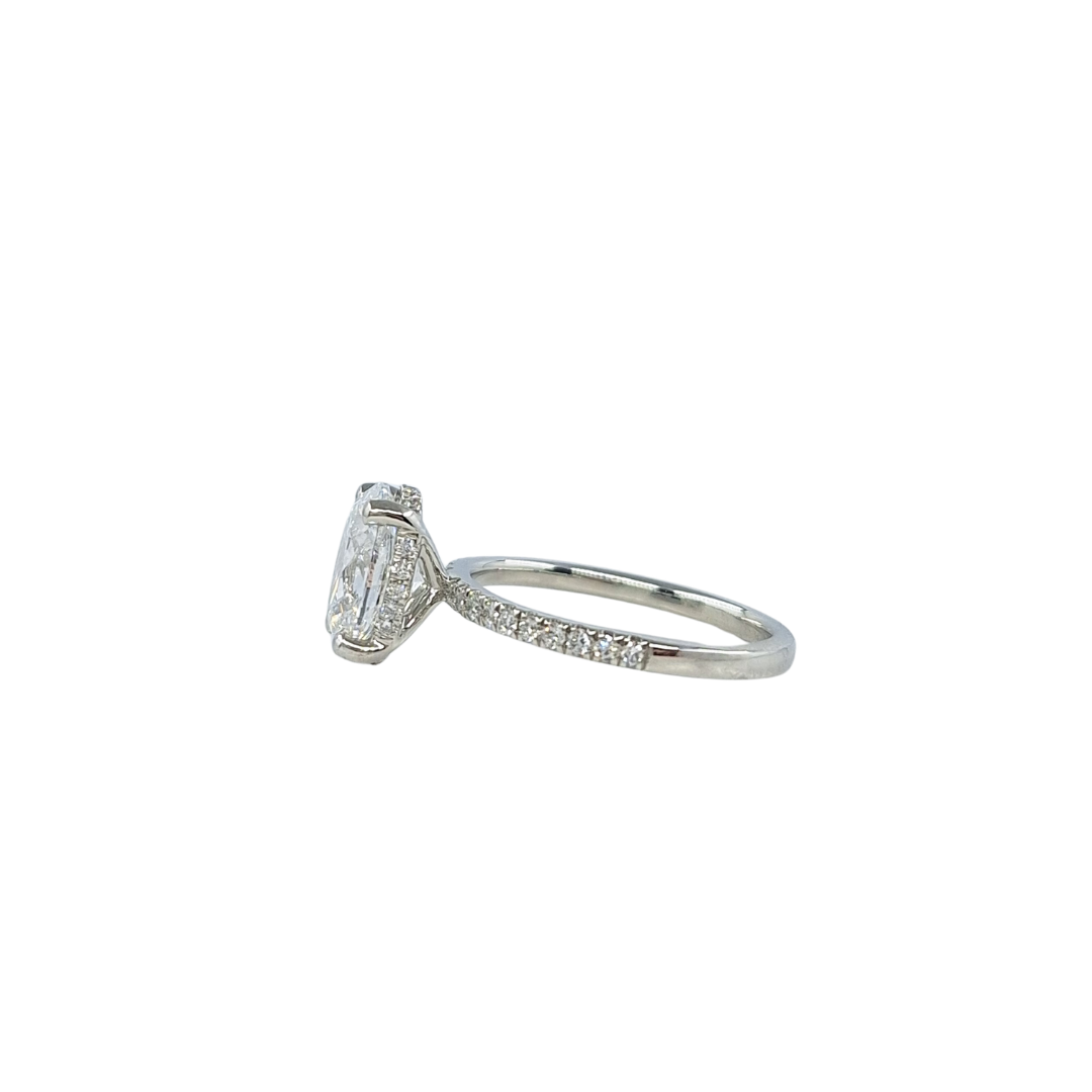 Platinum Oval Lab Diamond Ring 2.00ct