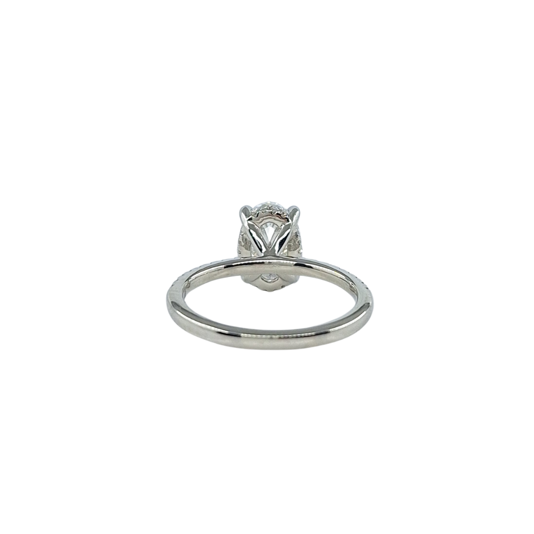 Platinum Oval Lab Diamond Ring 2.00ct