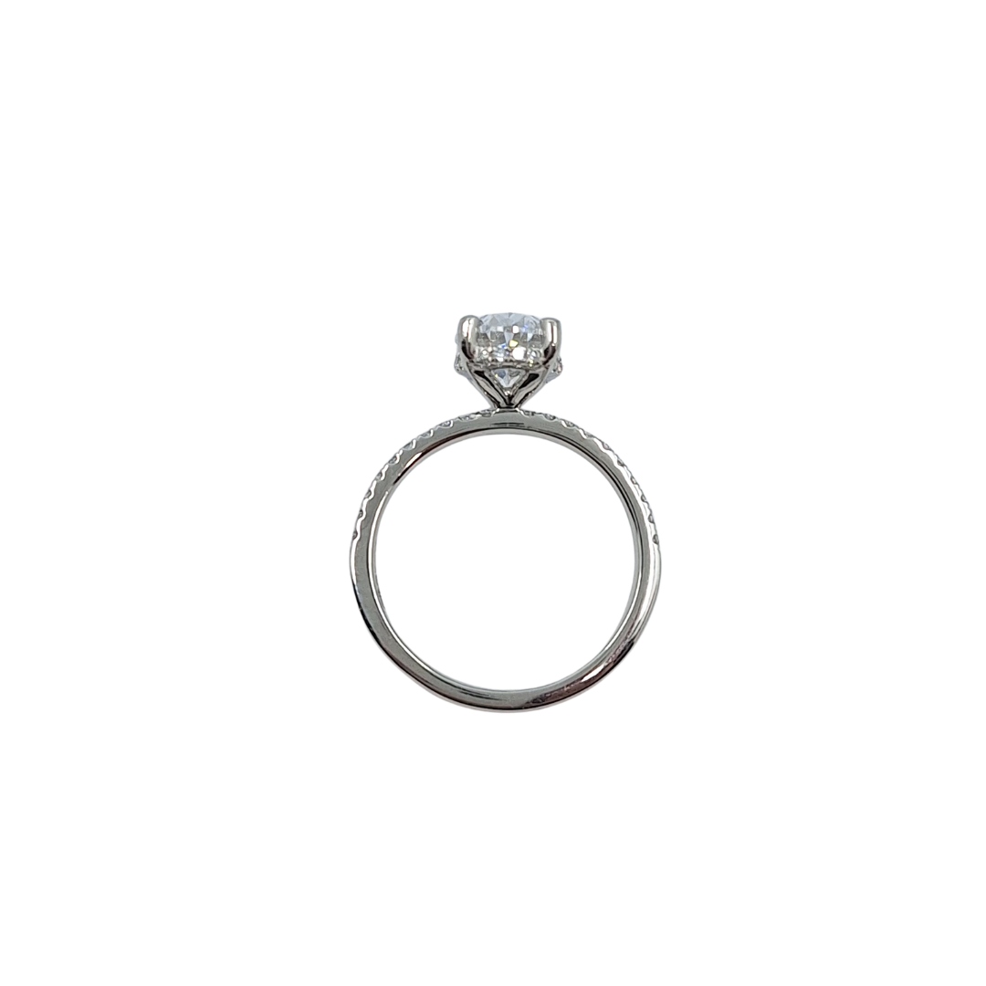Platinum Oval Lab Diamond Ring 2.00ct