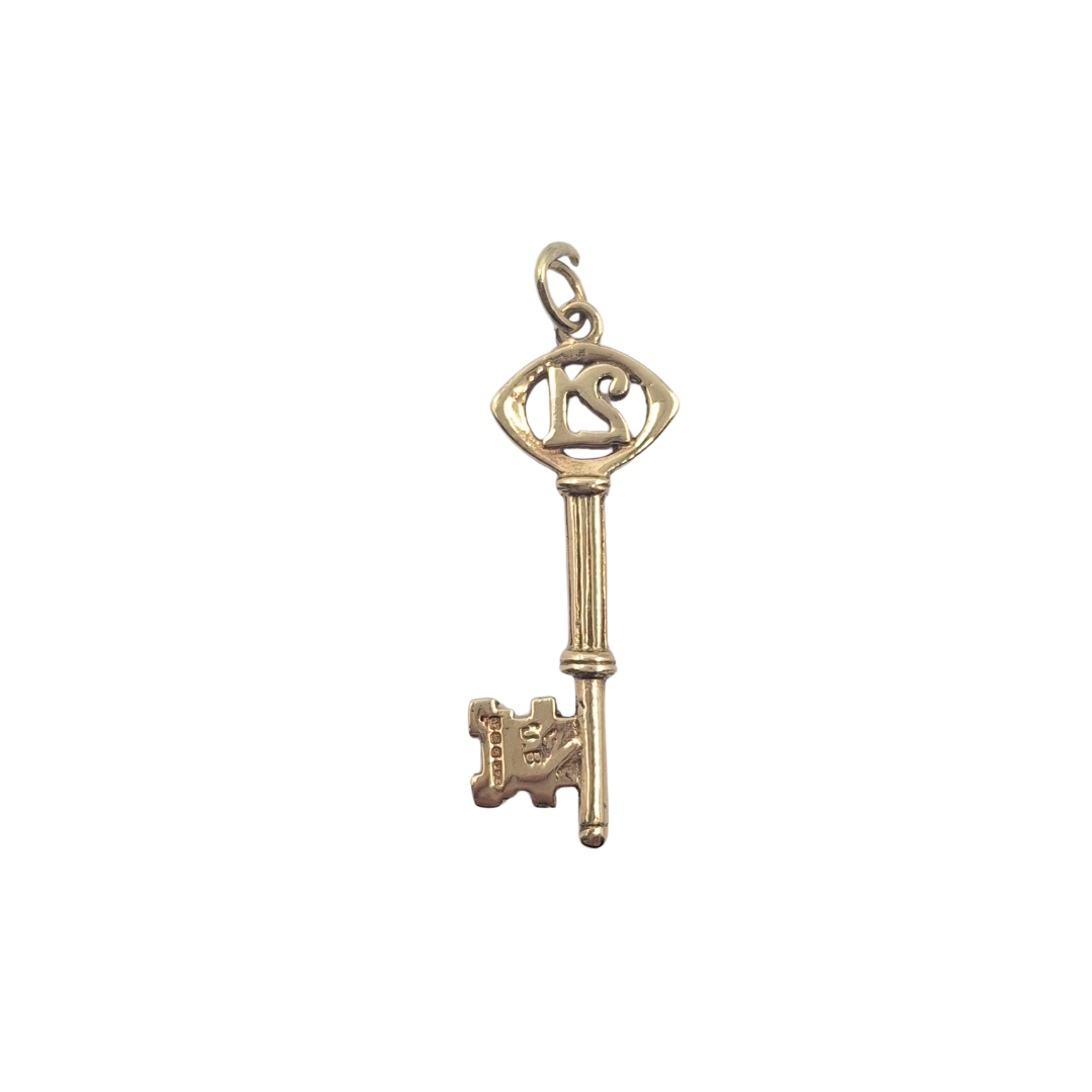 9ct Yellow Gold Solid 21 Key Charm