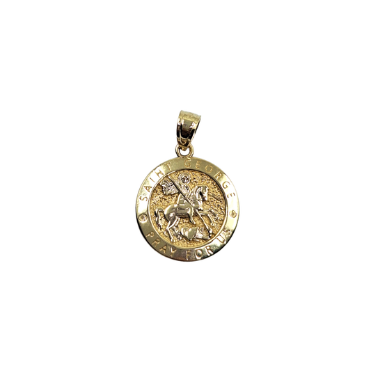 14ct Yellow Gold St George Pendant