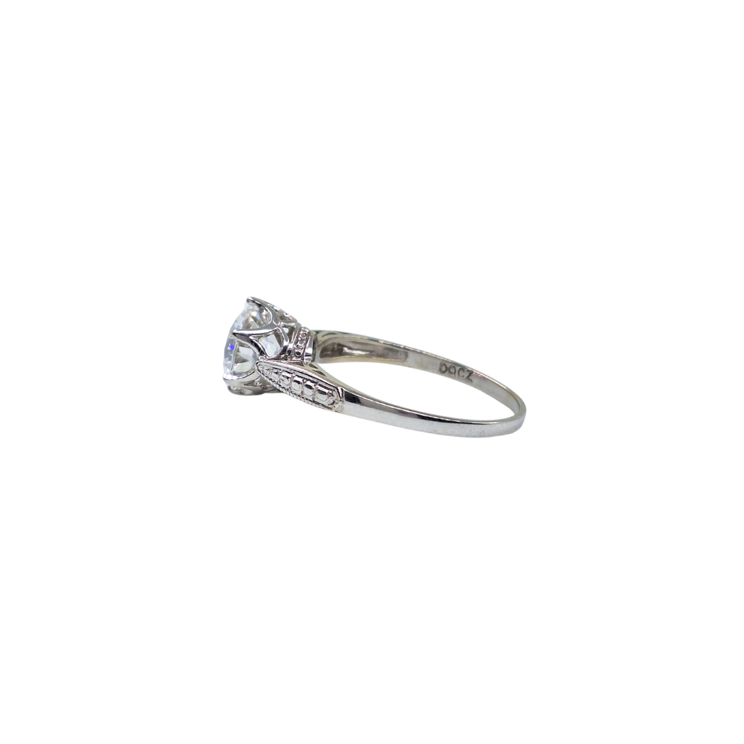 14ct White Gold Cubic Zirconia Solitaire Ring