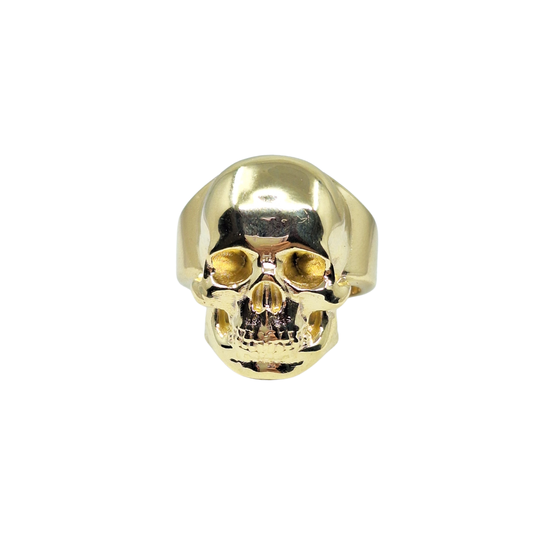 14ct Yellow Gold Skull Ring
