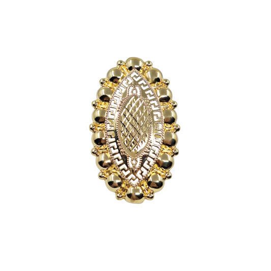 14ct Yellow Gold Greek Key Ring