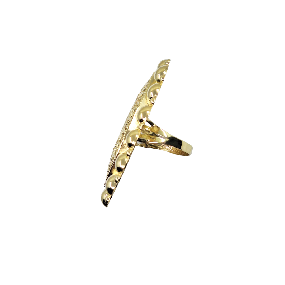 14ct Yellow Gold Greek Key Ring