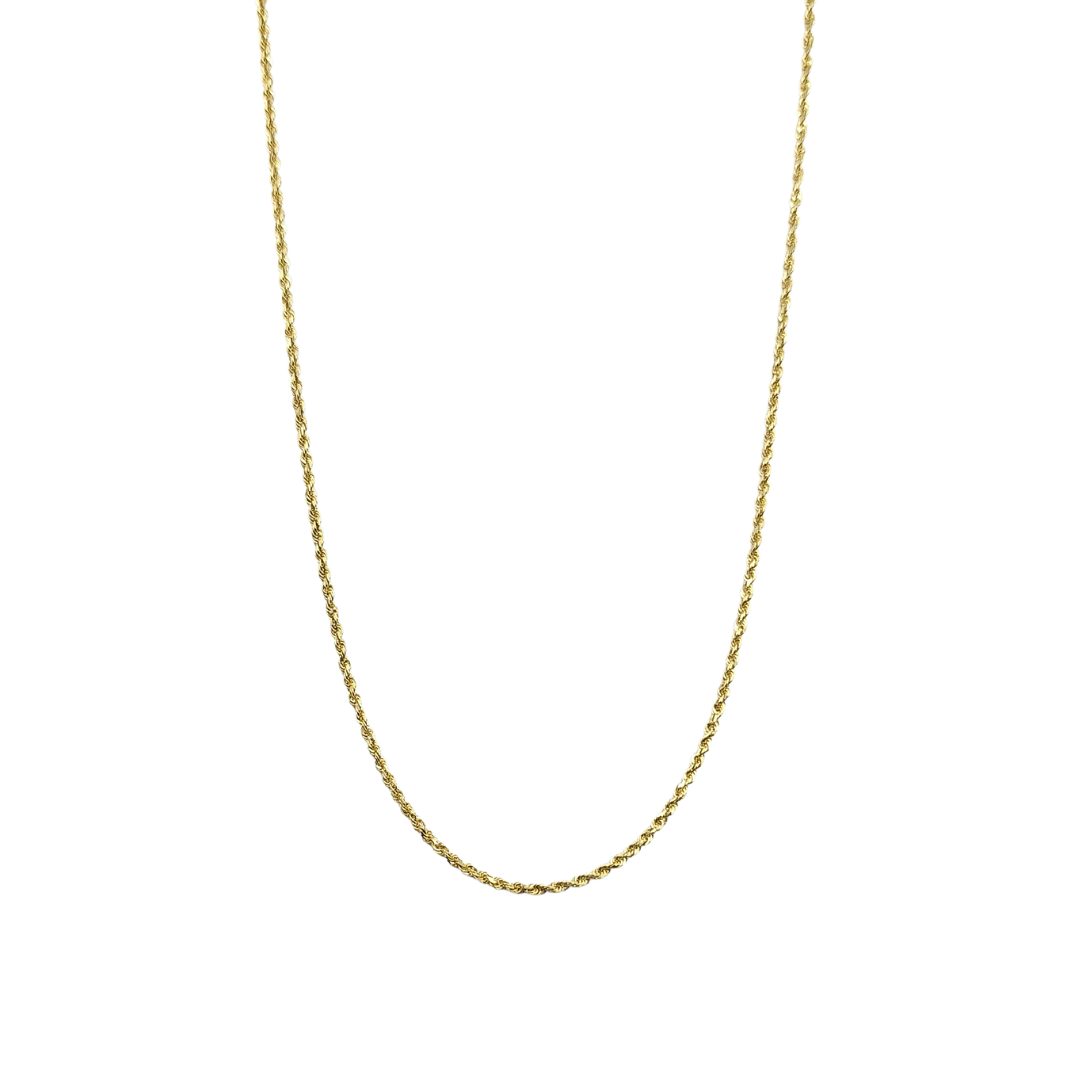 14ct Yellow Gold Rope Chain