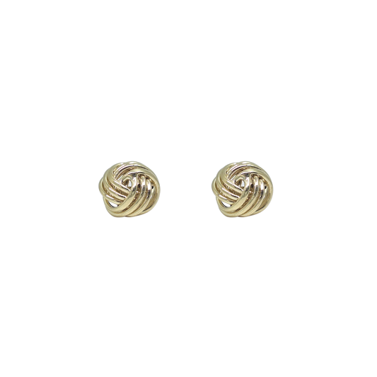 9ct Yellow Gold Knot Earrings
