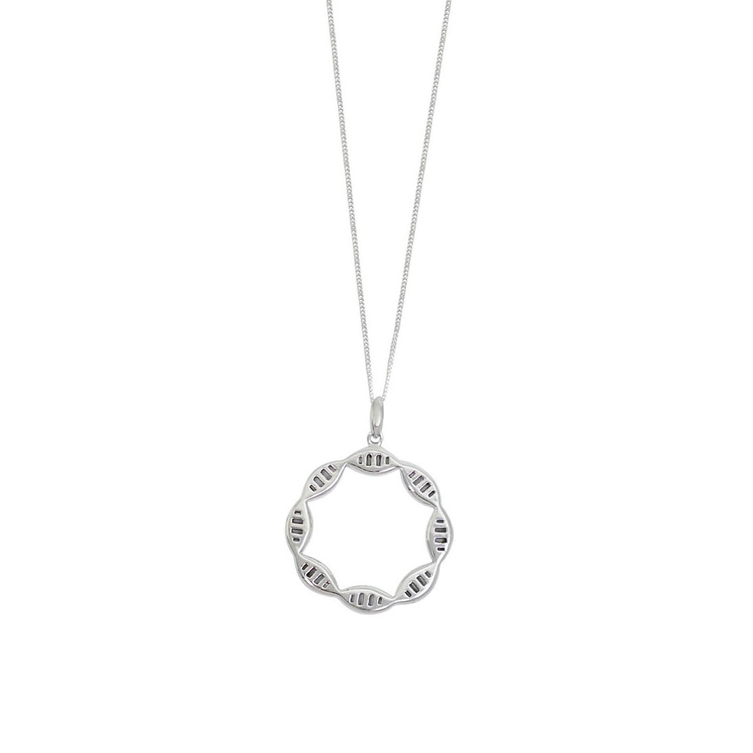 Sterling Silver CZ Pendant & Chain 16"