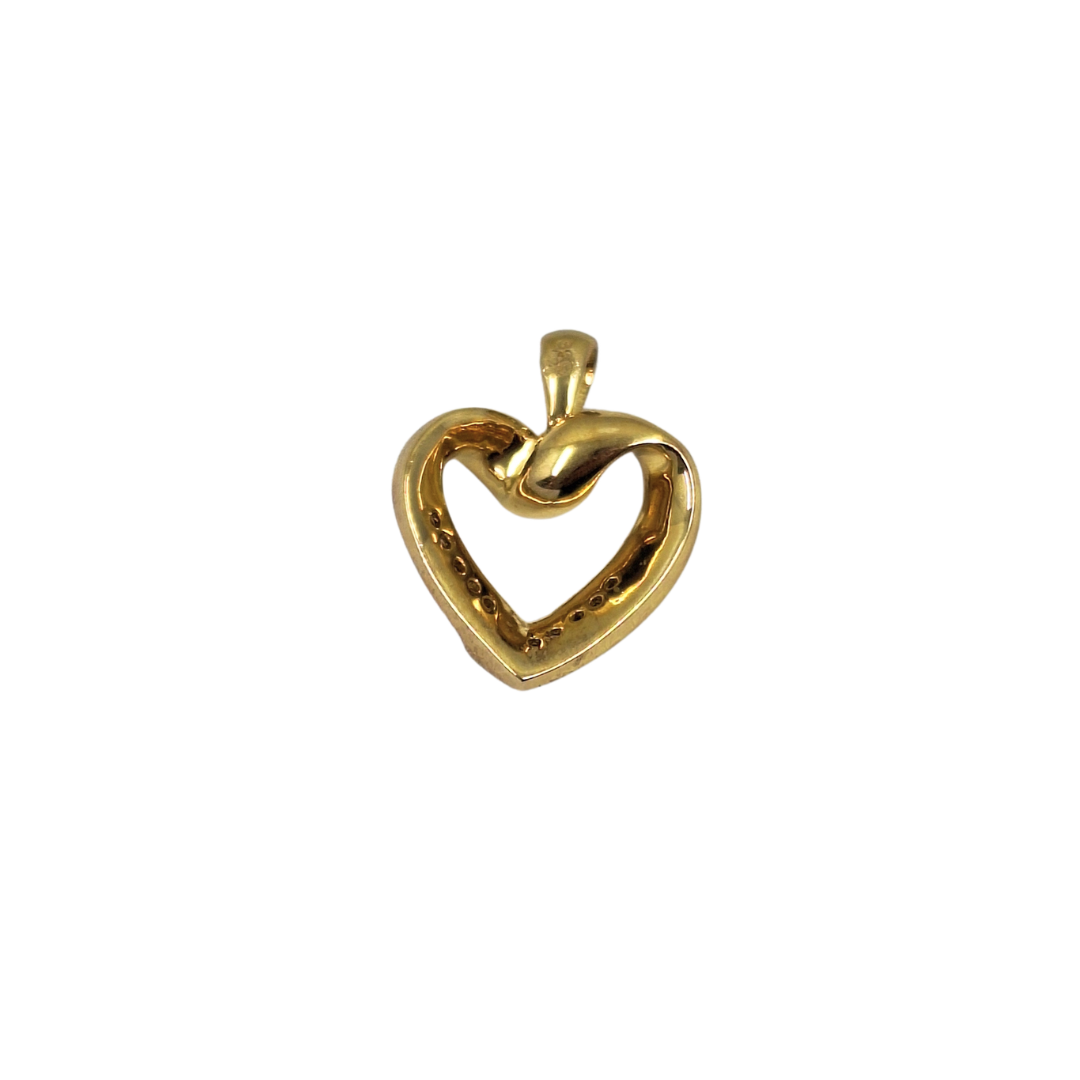 9ct Yellow Gold Diamond Heart Pendant 0.1ct