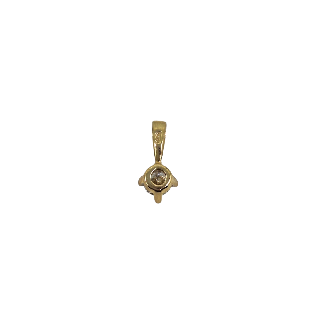 9ct Yellow Gold Diamond Solitaire Pendant 0.2ct