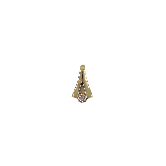 9ct Yellow Gold Diamond Pendant 0.1ct