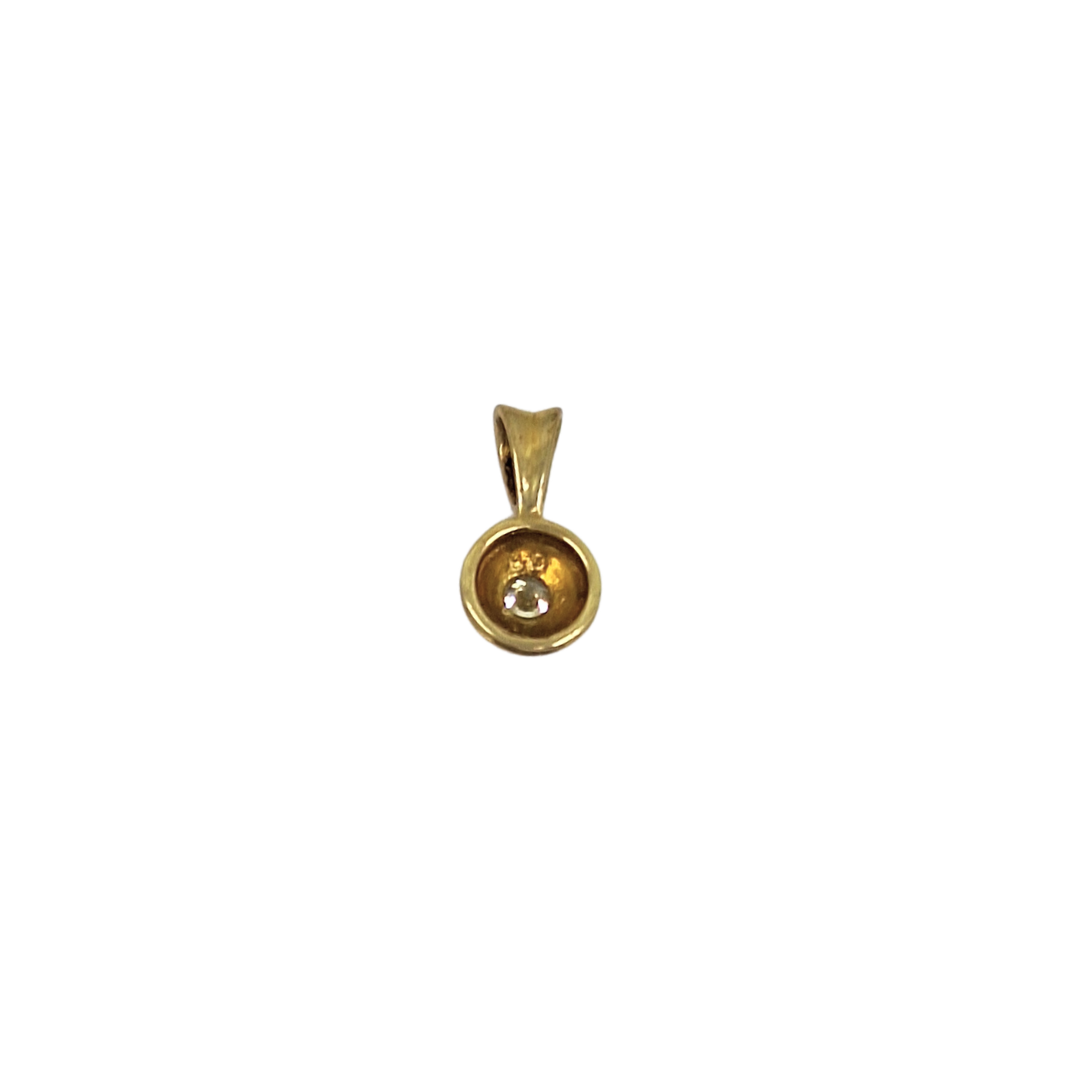 9ct Yellow Gold Diamond Pendant 0.1ct
