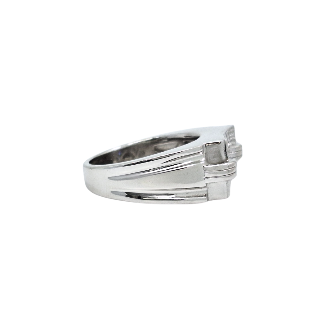 Sterling Silver Cubic Zirconia Signet Ring