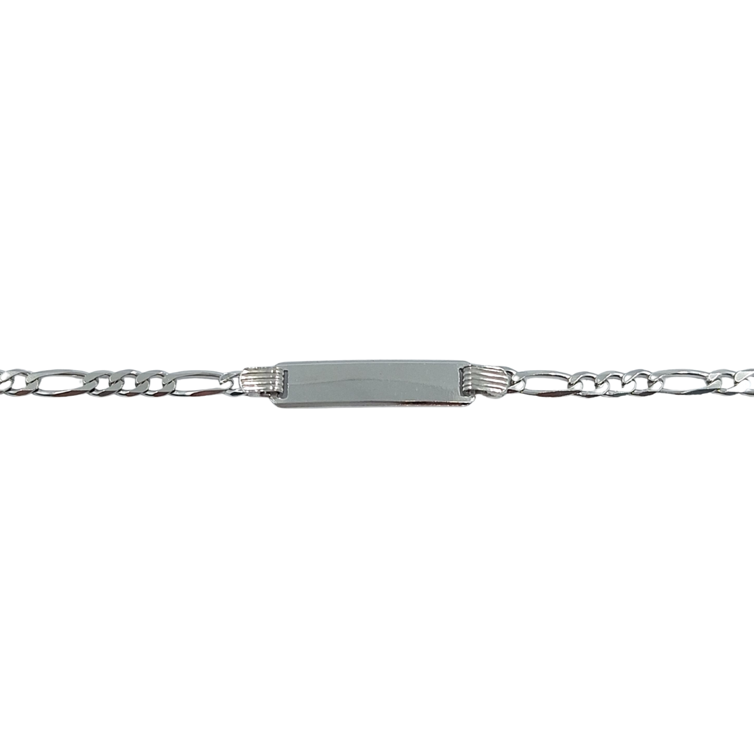 Silver Baby Figaro I.D Bracelet 6"