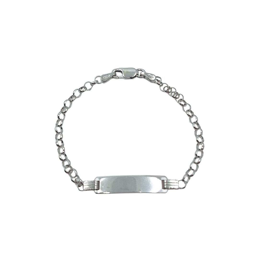 Silver Baby Belcher I.D Bracelet 6"