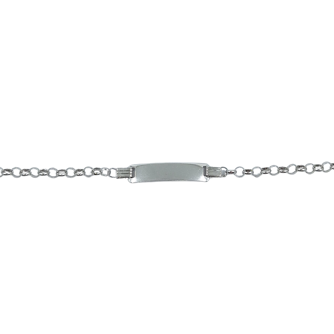 Silver Baby Belcher I.D Bracelet 6"