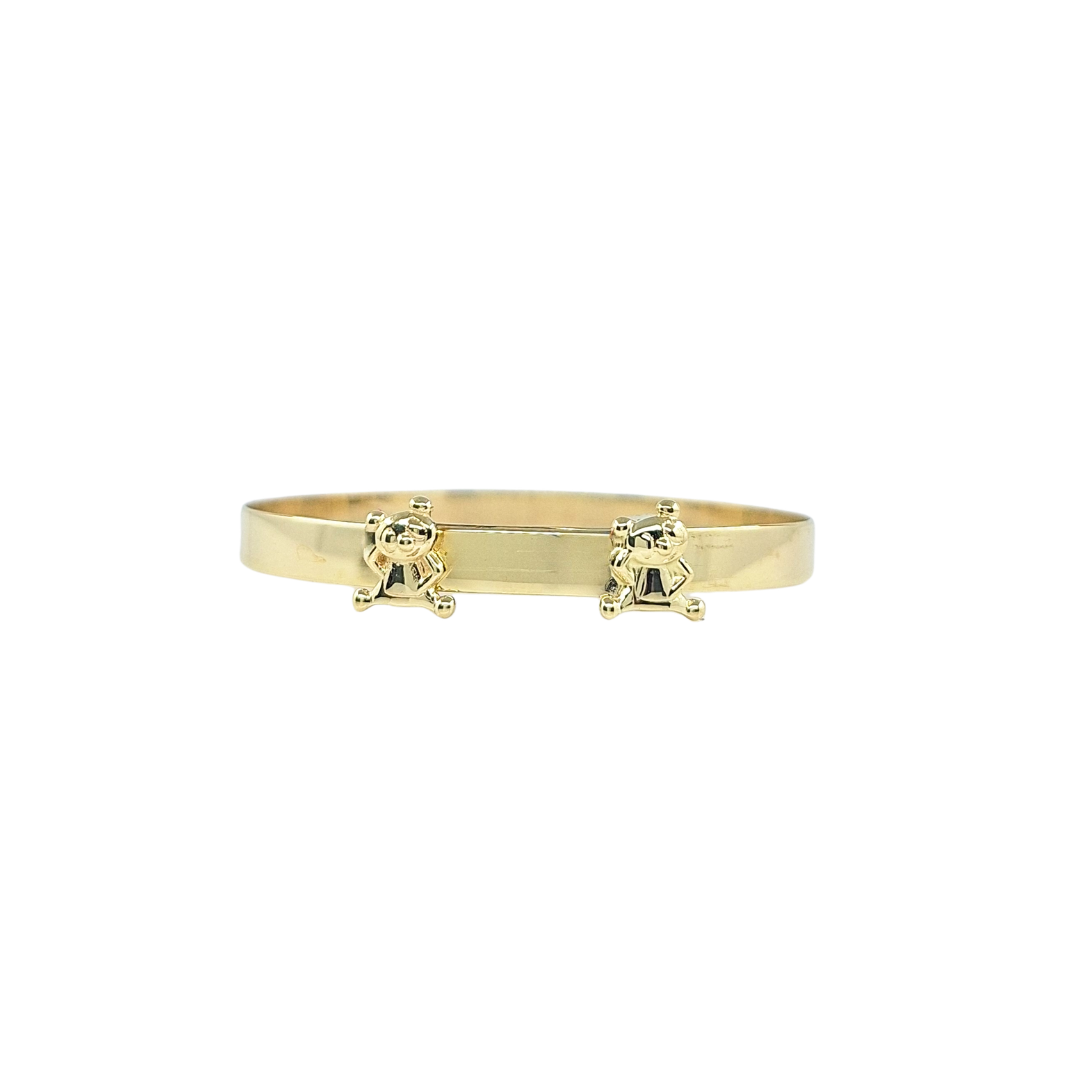 9ct Yellow Gold Teddy Expanding Baby Bangle
